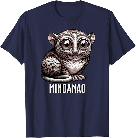 Cute Tarsier - Philippine Animal, Mindanao Travel T-Shirt - T-Shirt | Navy