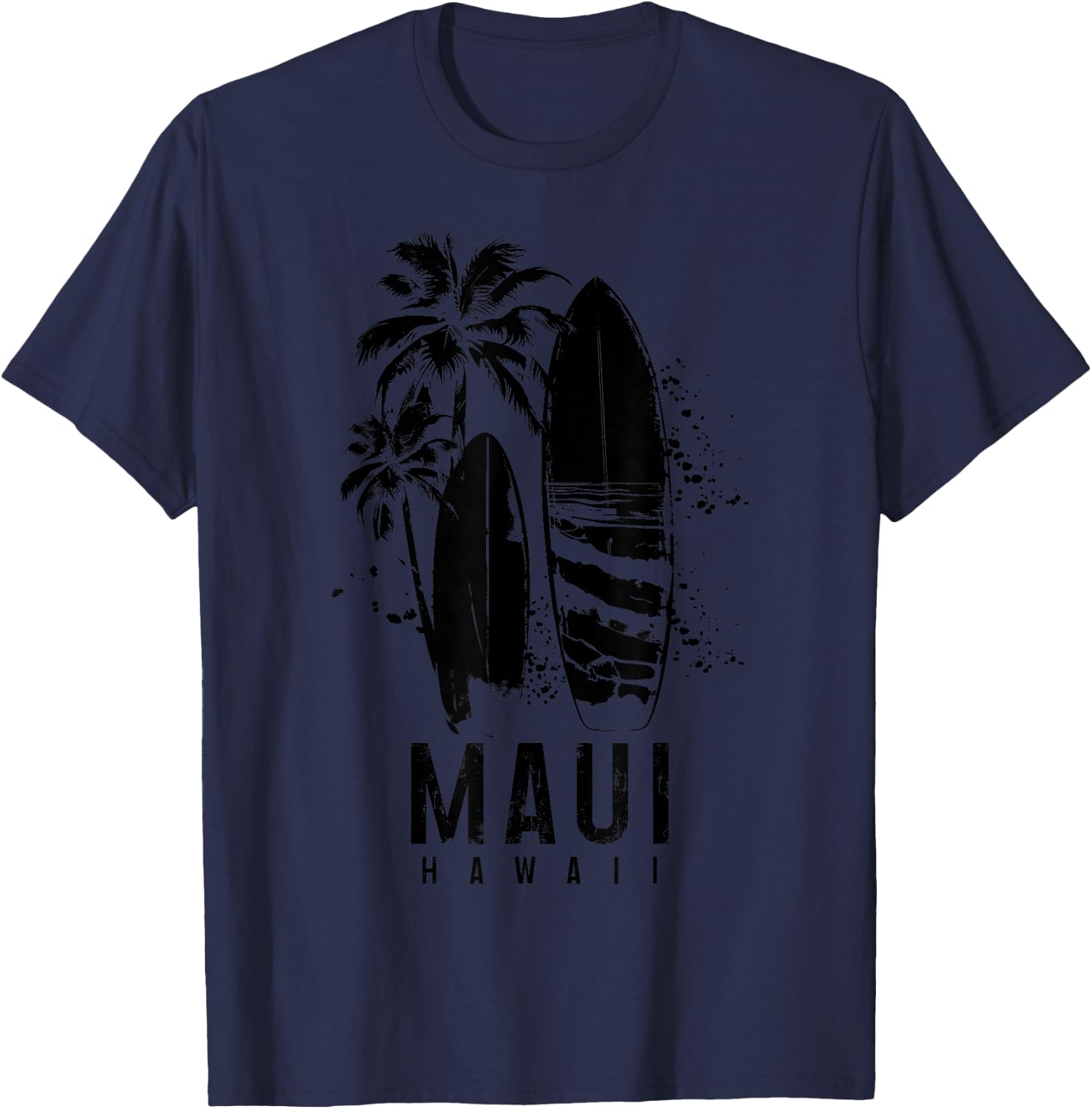 Maui Hawaii Surf Vintage Surf Surfer T-Shirt - T-Shirt | Navy