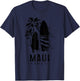 Maui Hawaii Surf Vintage Surf Surfer T-Shirt - T-Shirt | Navy
