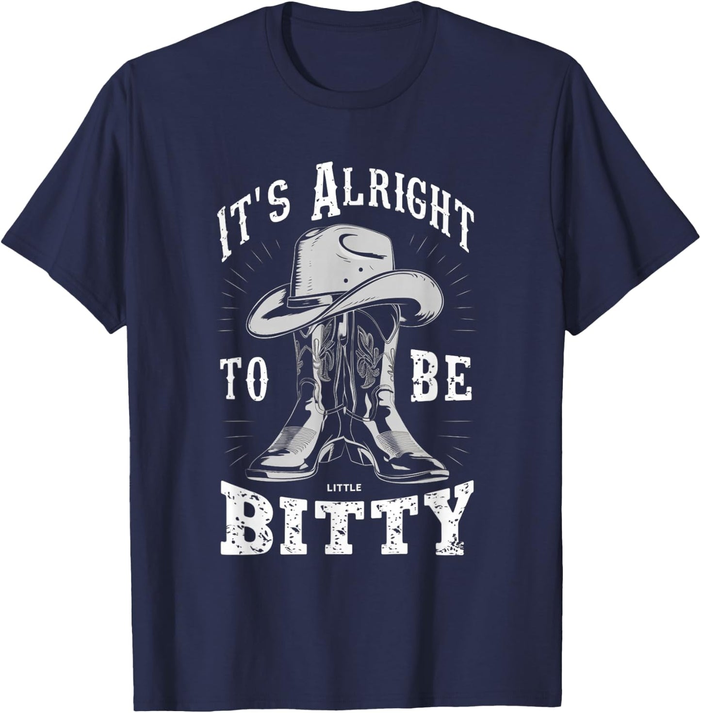 It's Alright To Be Little Bitty Retro Country Music Toddler T-Shirt - T-Shirt | Navy
