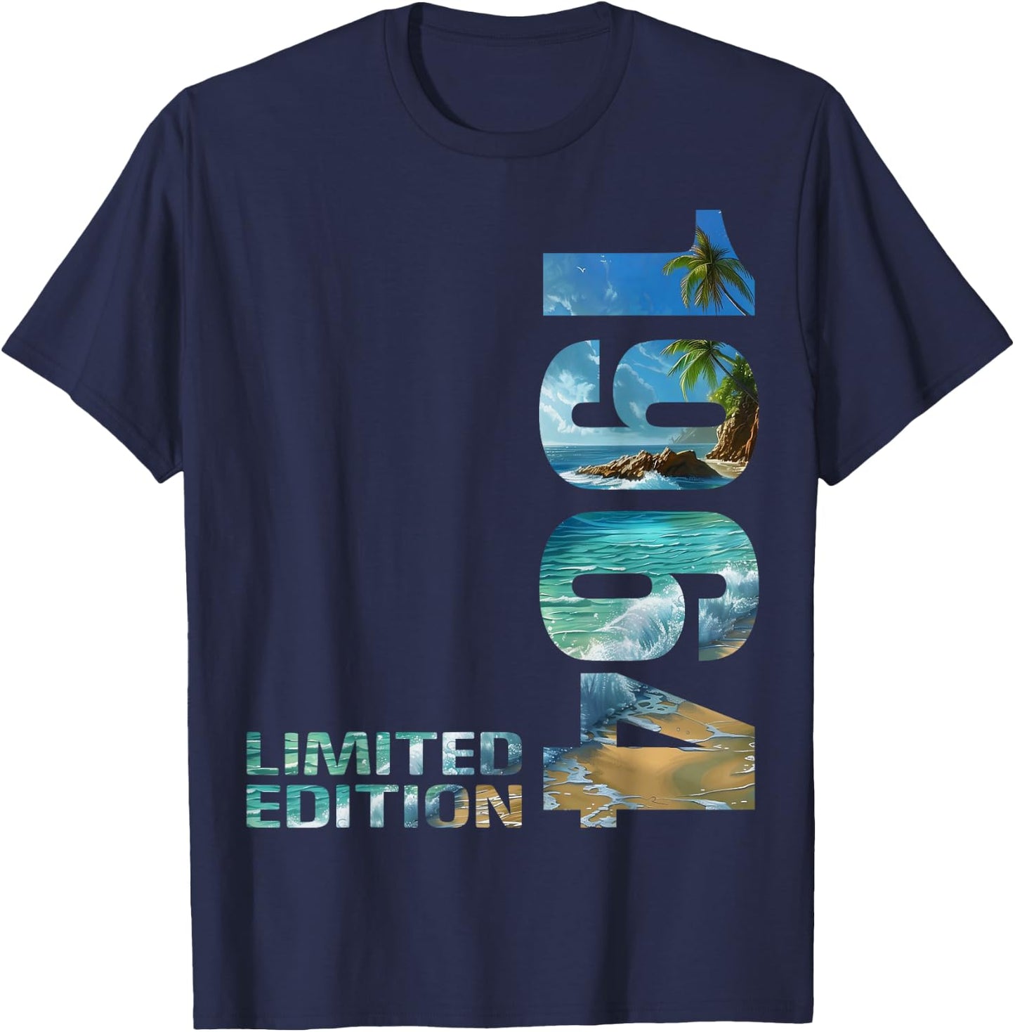 61th Birthday 1964 Limited Edition 61 Man Woman T-Shirt - T-Shirt | Navy