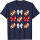 Coquette Football Bow Football Mom Game Day Women Girls Kids T-Shirt - T-Shirt | Navy