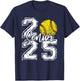 Class of 2025 Softball Senior 2025 Back To School Funny T-Shirt - T-Shirt | Navy