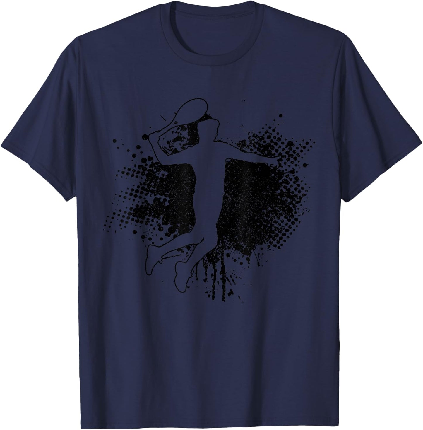 Tennis Player Sports Vintage Men Women Tennis T-Shirt - T-Shirt | Navy