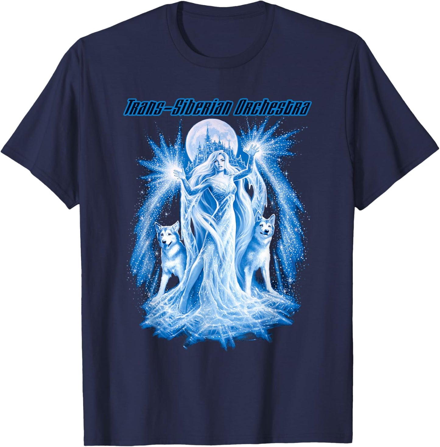 Trans-Siberian Orchestra – Logo Wolves , Blue T-Shirt - T-Shirt | Navy
