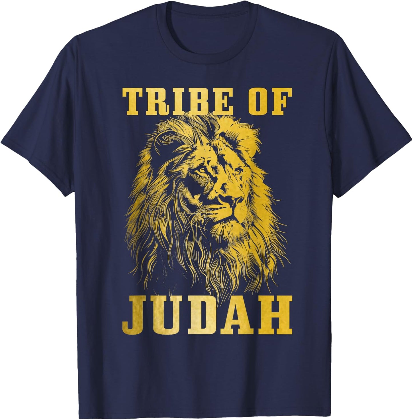 Lion Of Judah Tribe Hebrew Israelite Christian Jewish YHWH T-Shirt - T-Shirt | Navy