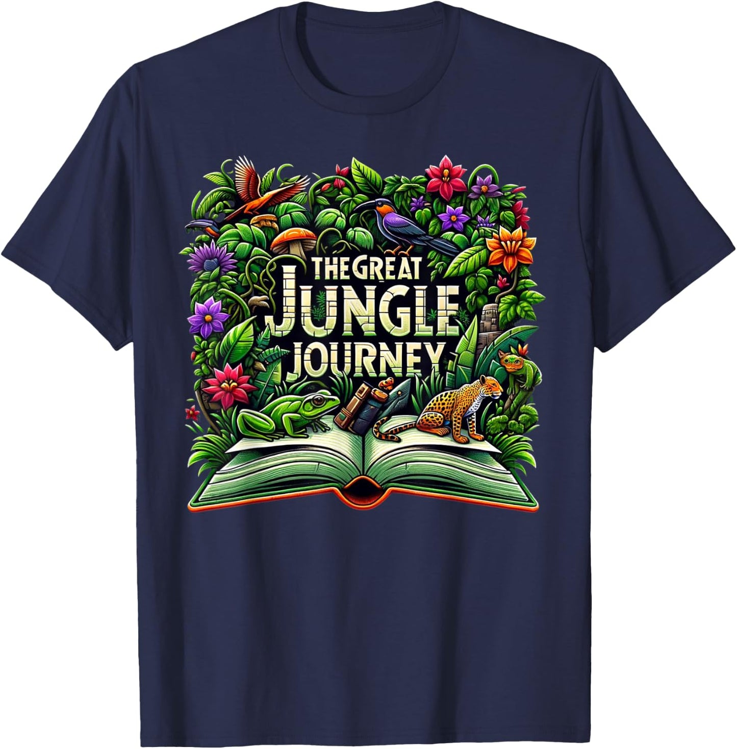Jungle Journey VBS 2024 Vacation Bible School Summer Camp Women Girls Kids T-Shirt - T-Shirt | Navy
