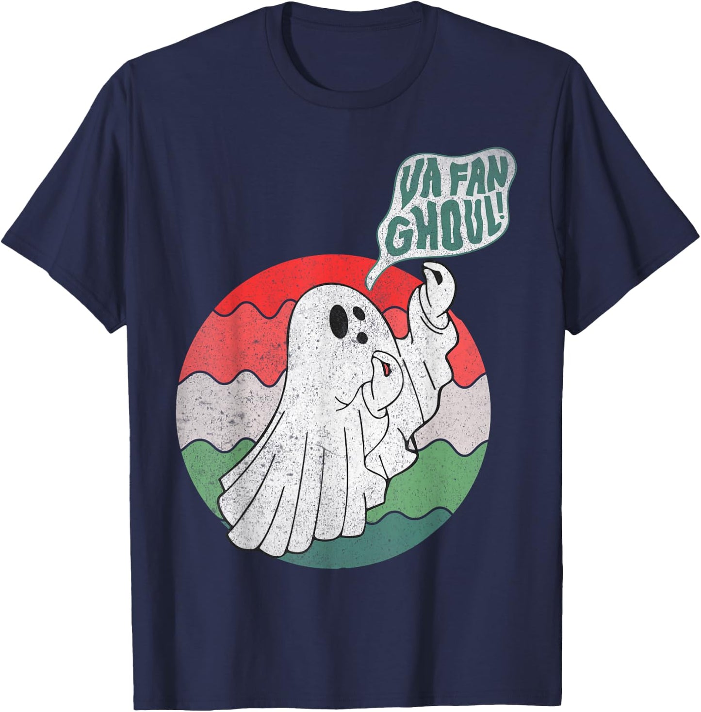 Va Fan Ghoul Ghost Italian Halloween T-Shirt - T-Shirt | Navy