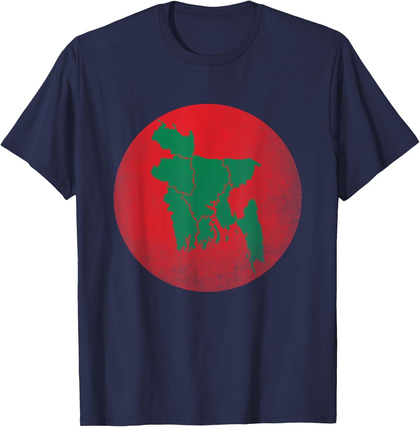 American Grown Bangladeshi Roots Bangladesh Vintage Flag T-Shirt - T-Shirt | Navy