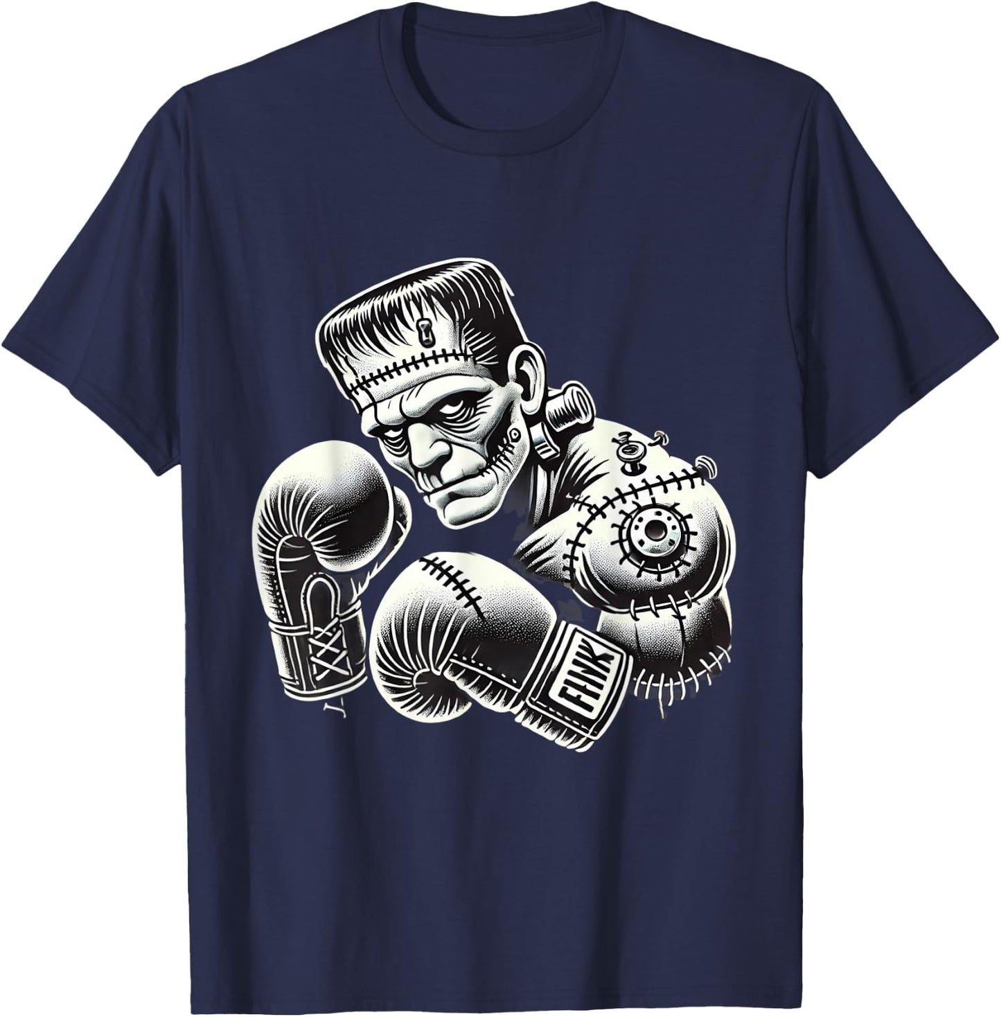 Frankenstein Boxer Funny Halloween Costume Sports Box Boxing T-Shirt - T-Shirt | Navy