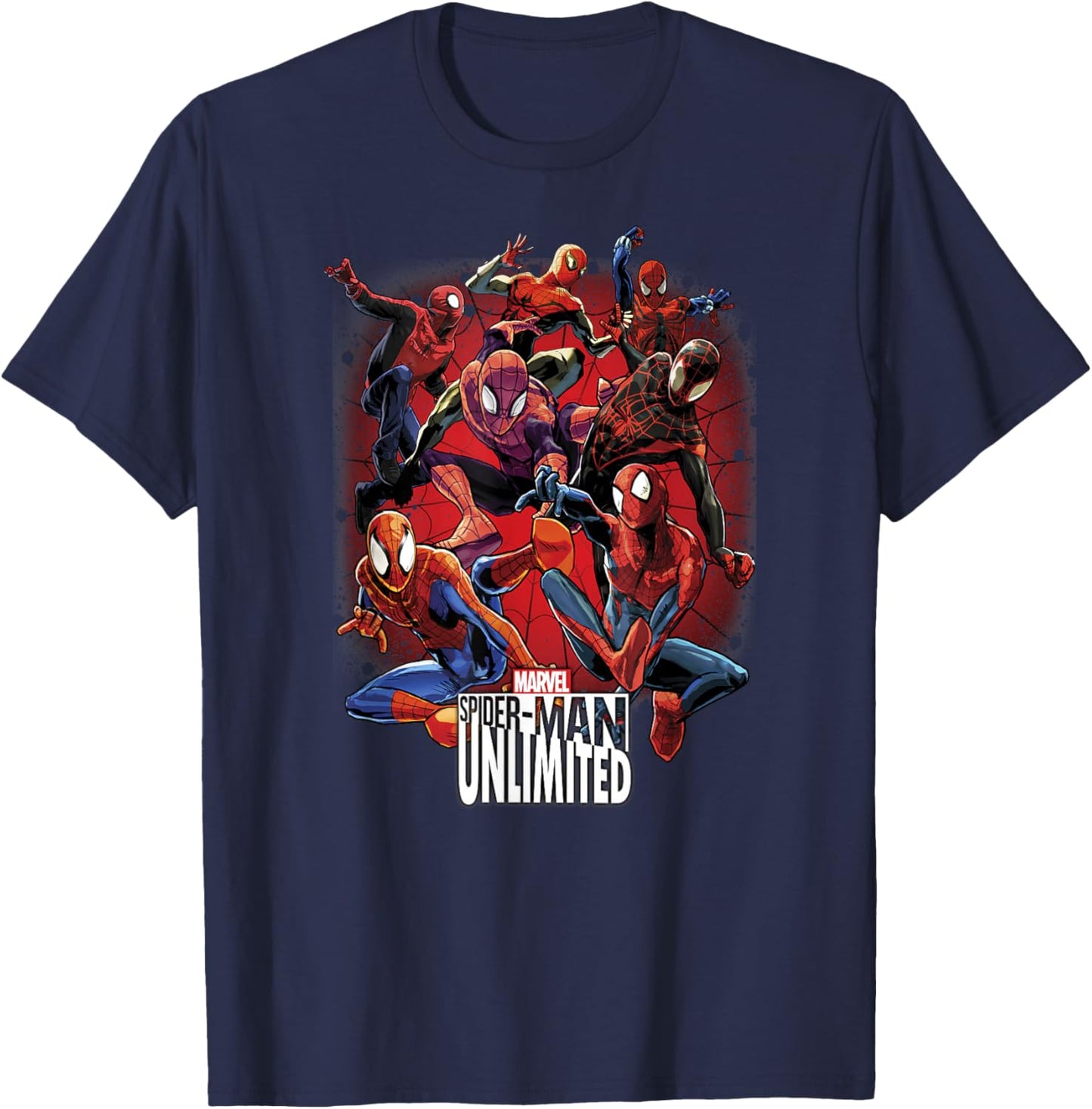 Marvel Spider-Man Unlimited Group Shot Graphic T-Shirt - T-Shirt | Navy