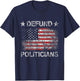 Defund The Politicians - Distressed American Flag Women Men T-Shirt - T-Shirt | Navy