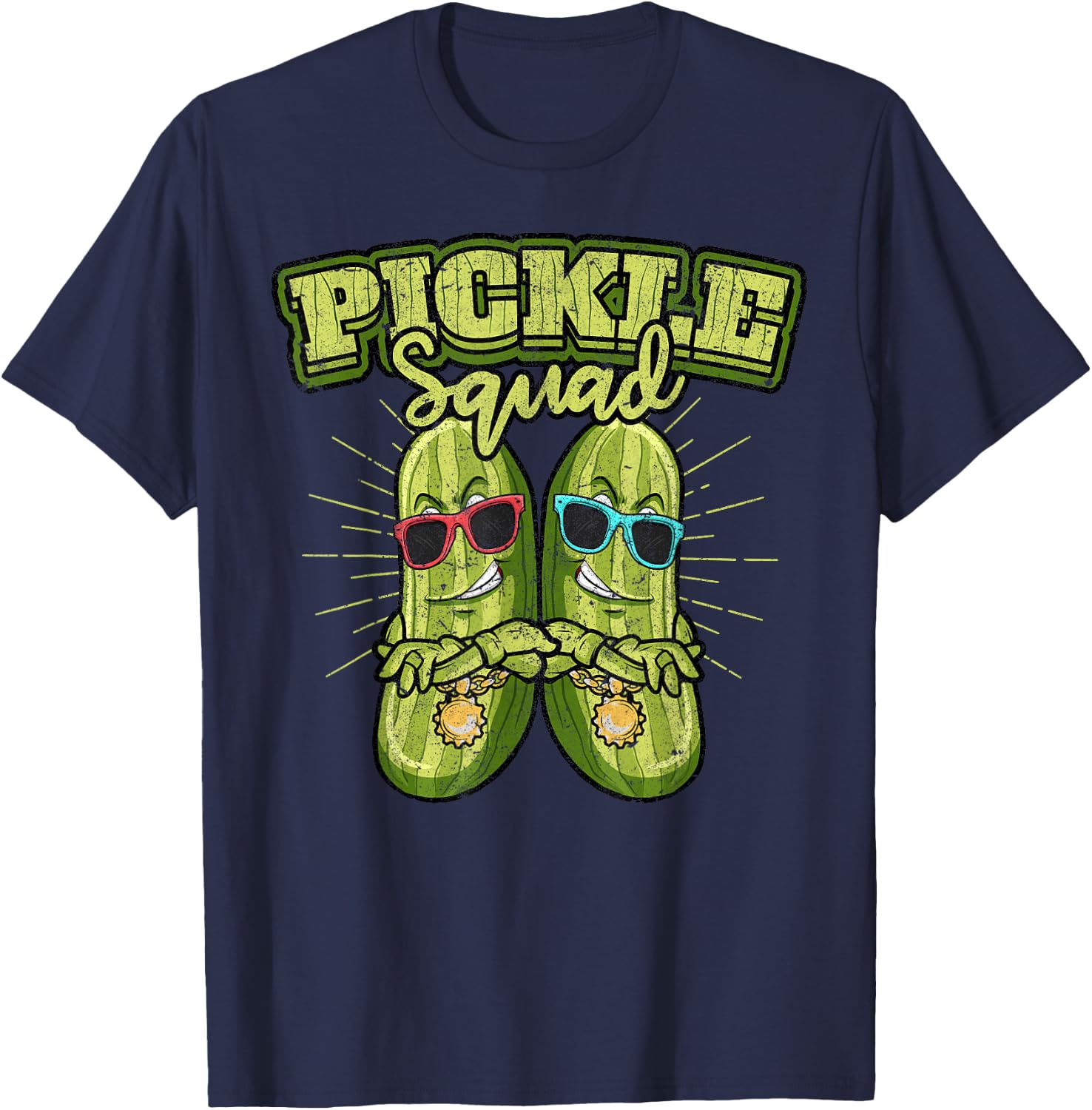 Pickle Squad Cucumber Dill Pickles Funny Pickle T-Shirt - T-Shirt | Navy