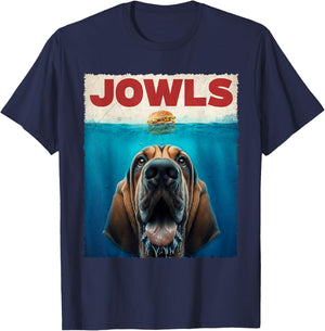 Graphic Jowls Bloodhound Dogs Awesome Animal Costume Humor T-Shirt - T-Shirt | Navy