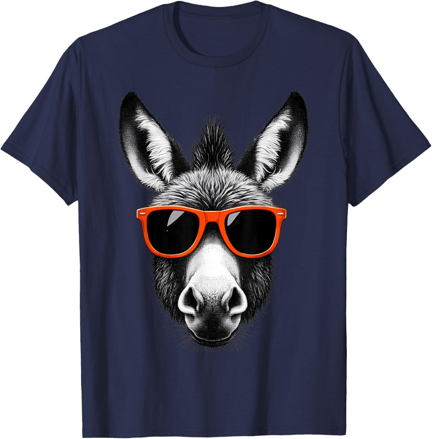 Cool Mule Wearing Sunglasses Graphic Art T-Shirt - T-Shirt | Navy