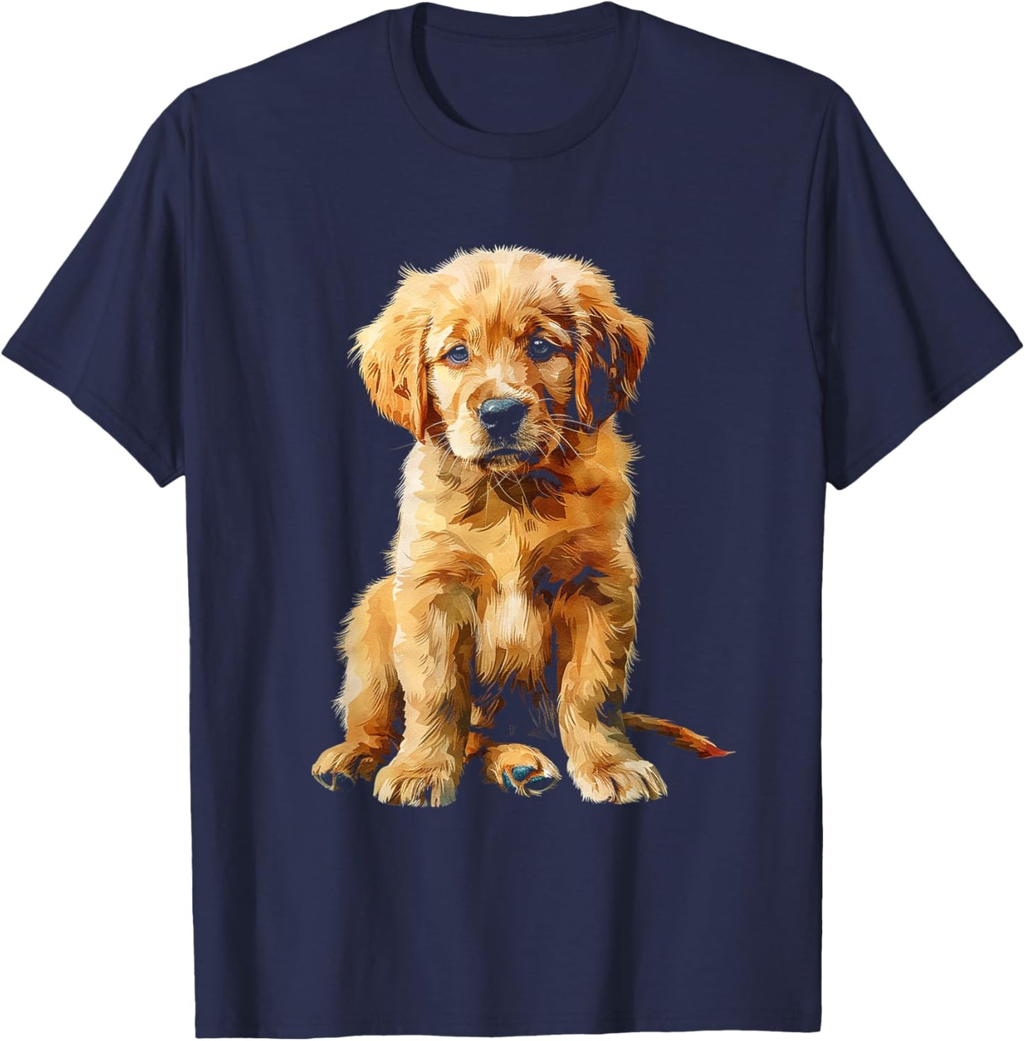 Golden Retriever Puppy T-Shirt - T-Shirt | Navy