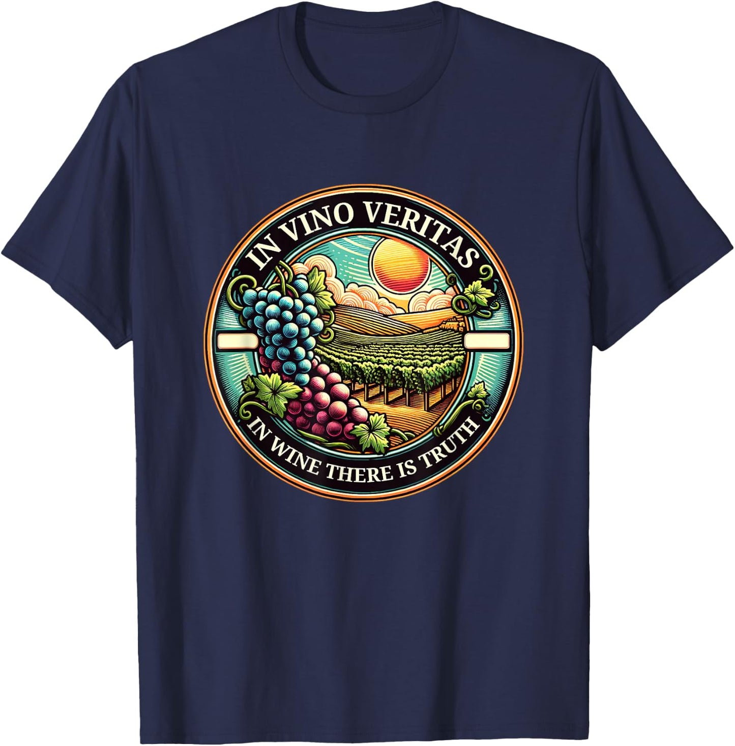 In Vino Veritas In Wine There Is Truth Winemaking T-Shirt - T-Shirt | Navy