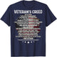 Veteran's creed I'm a veteran Shirt Veteran American Flag T-Shirt - T-Shirt | Navy