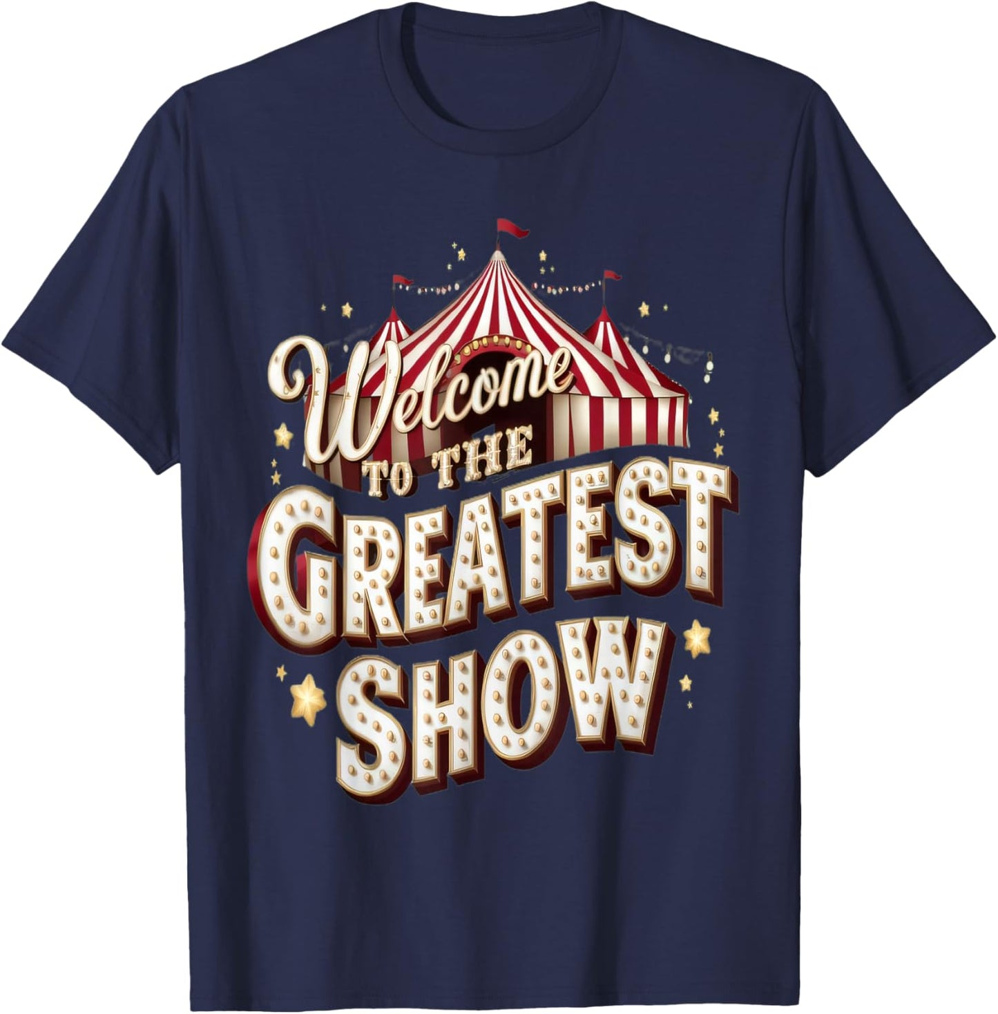 Circus Party Clown Lion Fire Ring Acrobat Funny T-Shirt - T-Shirt | Navy