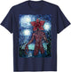 Netflix Stranger Things Demogorgon Starry Night Style Poster T-Shirt - T-Shirt | Navy