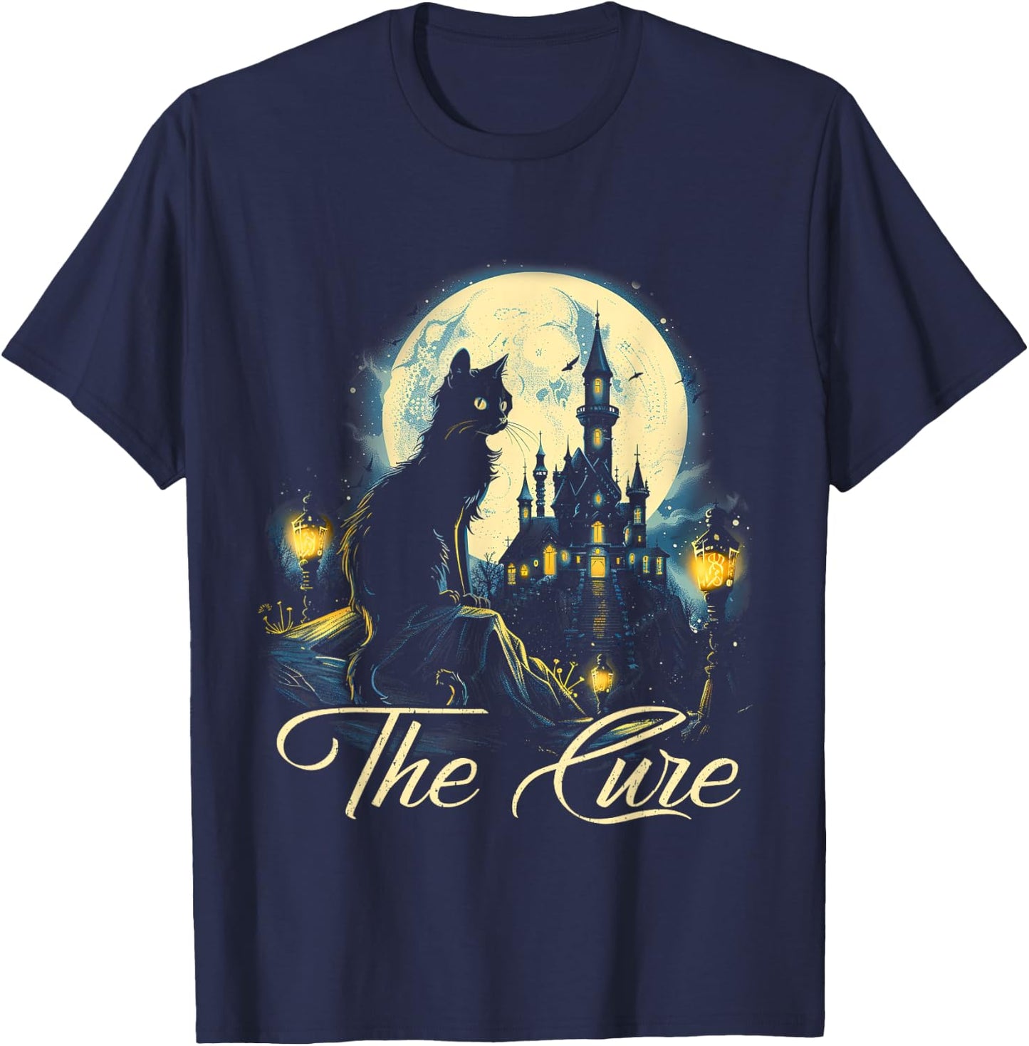 Cures Vintage Art Lovely Animal Musician Funny Outfits Cats T-Shirt - T-Shirt | Navy