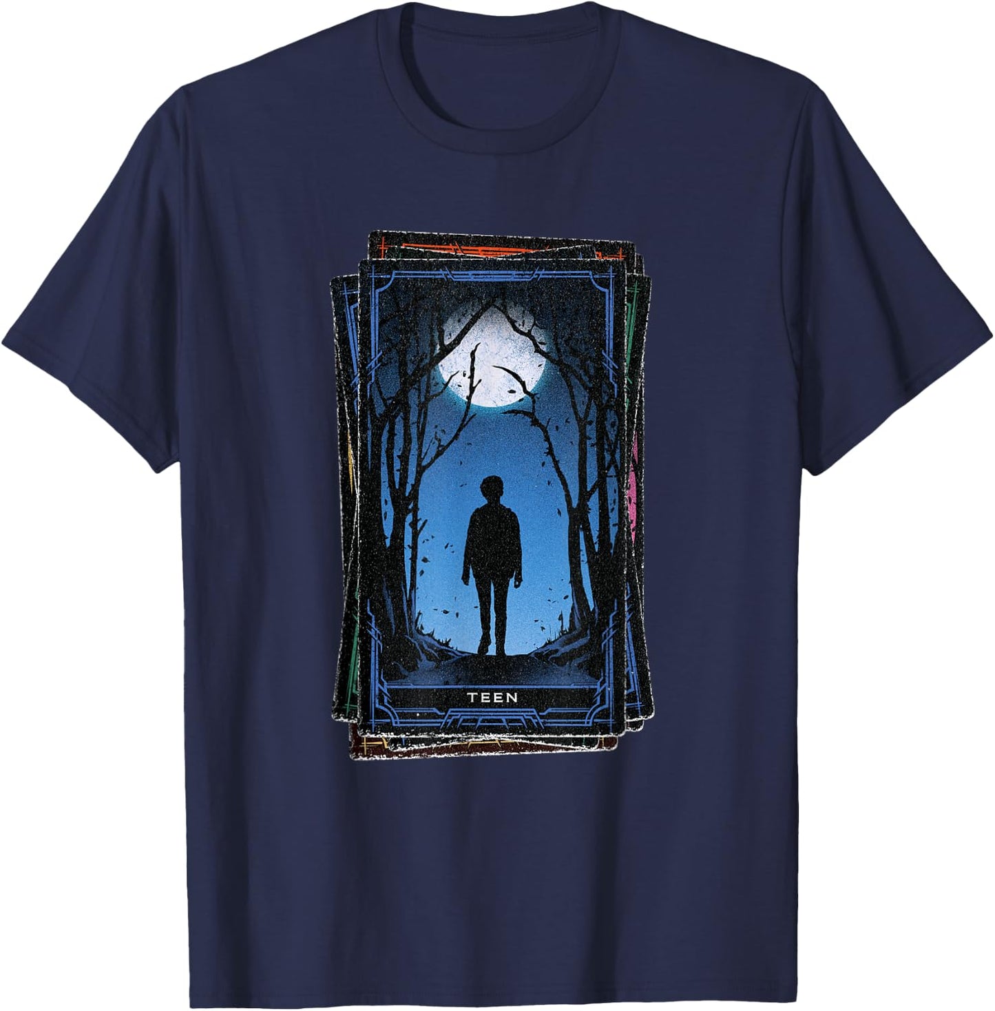 Marvel Agatha All Along Disney+ Teen Tarot Card T-Shirt - T-Shirt | Navy