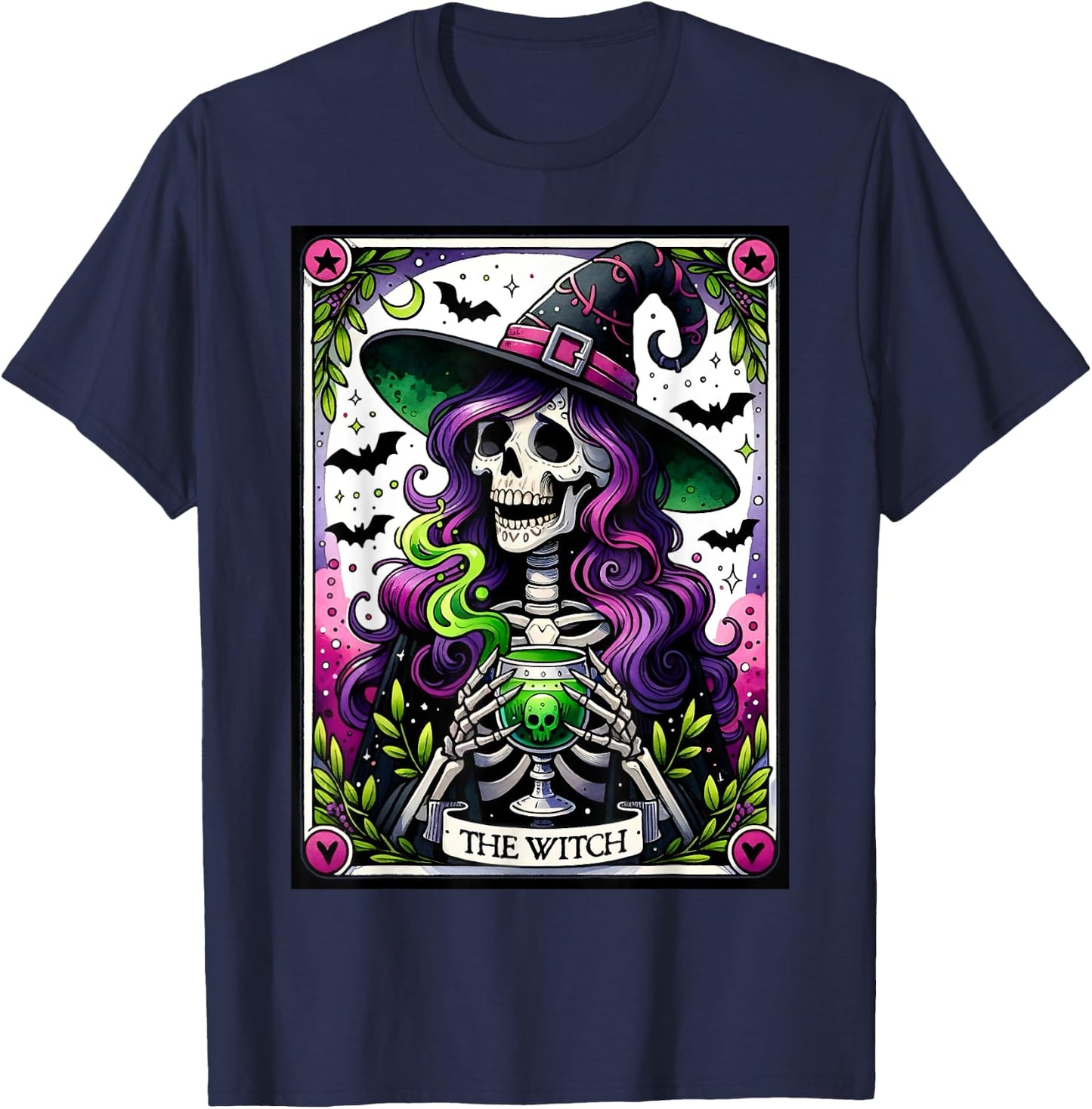Tarot Card The Witch Trick Or Treat Spooky Season Halloween T-Shirt - T-Shirt | Navy