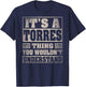 Torres Last Name - It's A Torres Thing (On Back) T-Shirt - T-Shirt | Navy