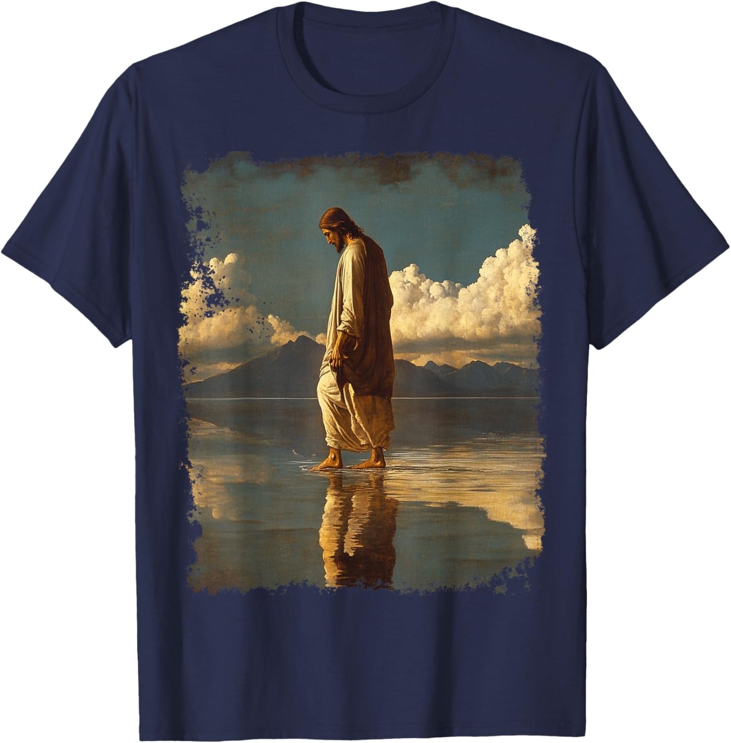 Jesus Christ Design T-Shirt - T-Shirt | Navy