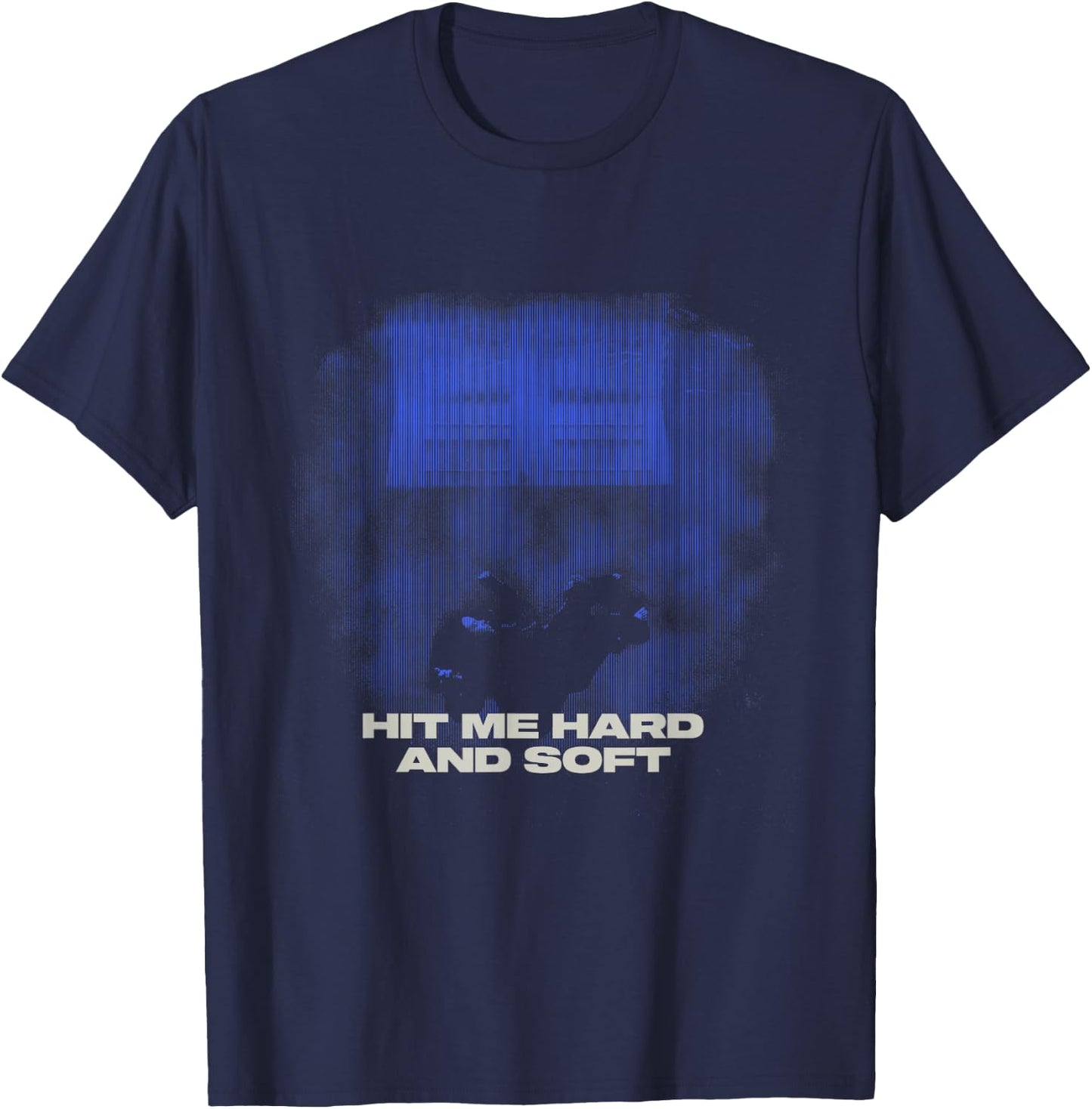 Official Billie Eilish HIT ME HARD AND SOFT Blue Photo T-Shirt - T-Shirt | Navy