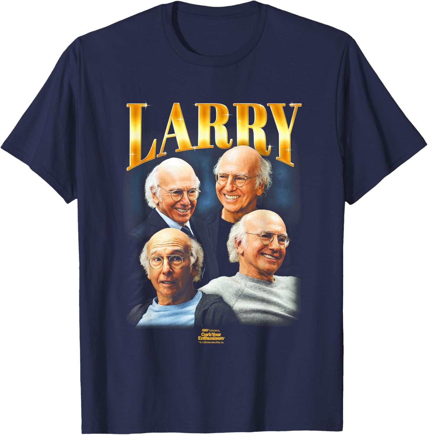 Curb Your Enthusiasm Larry's 90's Heartthrob T-Shirt - T-Shirt | Navy