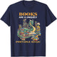 Books Are Uniquely Portable Magic Funny Dragon T-Shirt - T-Shirt | Navy