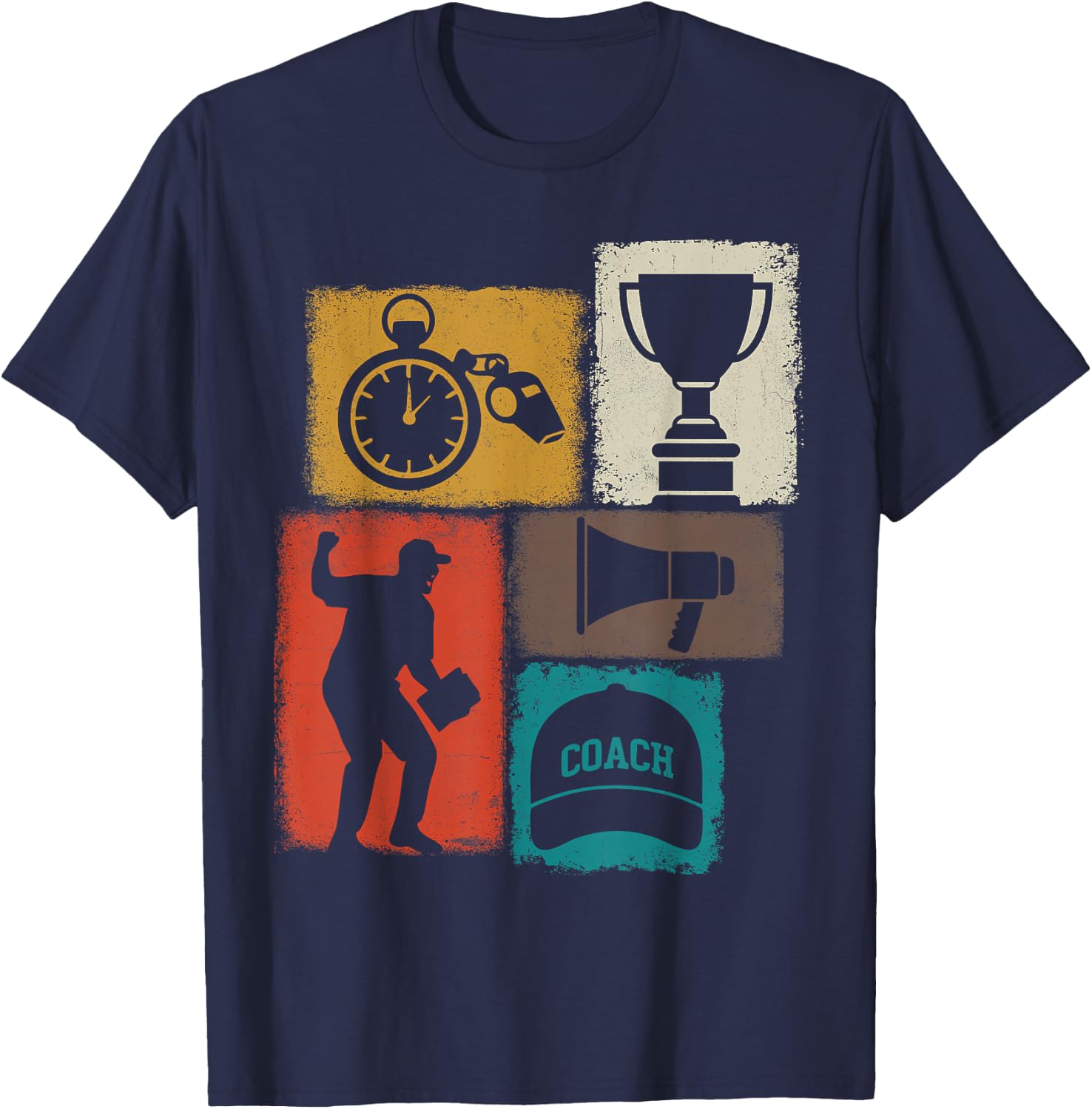 Coach Vintage Collage Instructor T-Shirt - T-Shirt | Navy