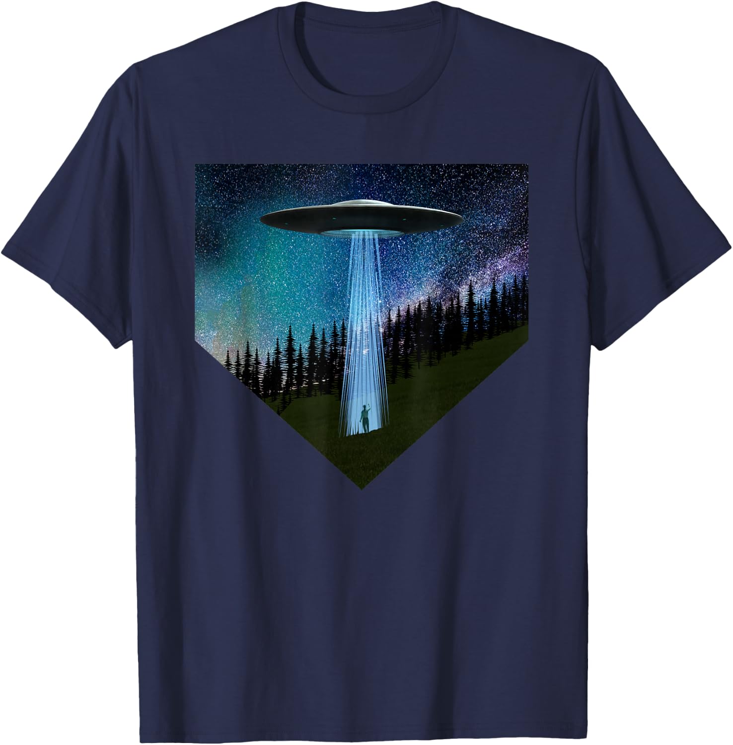 Flying Saucers Ufos Abductions Alien Conspiracies T-Shirt - T-Shirt | Navy