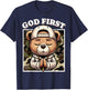 God First Hip Hop Camo Teddy Bear Christian Streetwear Pray T-Shirt - T-Shirt | Navy