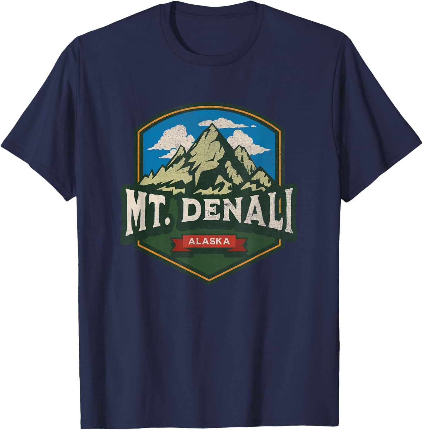 Mount Denali Souvenir / Mt. Denali T-Shirt - T-Shirt | Navy