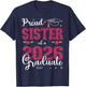 Proud Sister of a class of 2026 graduate for graduation T-Shirt - T-Shirt | Navy