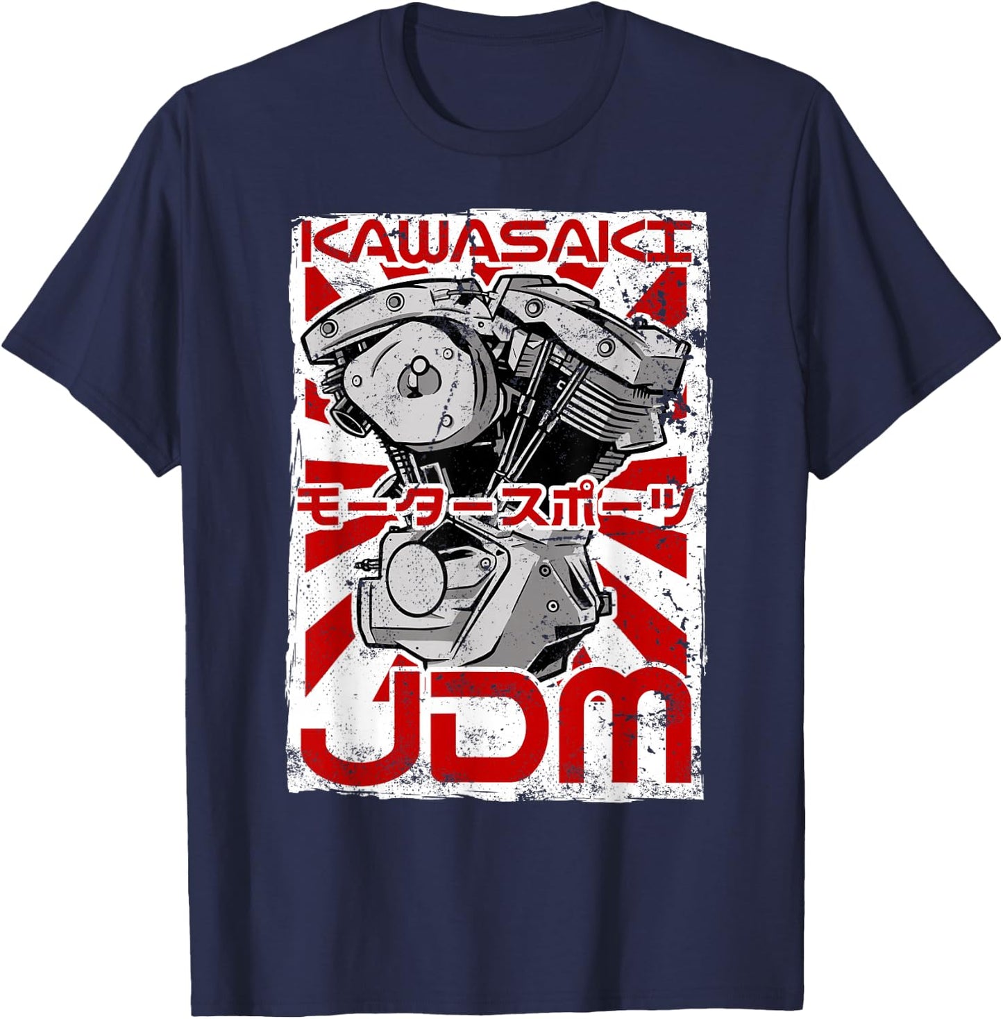 Kawasaki City 90s Retro Japan Aesthetics 80s Kawasaki T-Shirt - T-Shirt | Navy