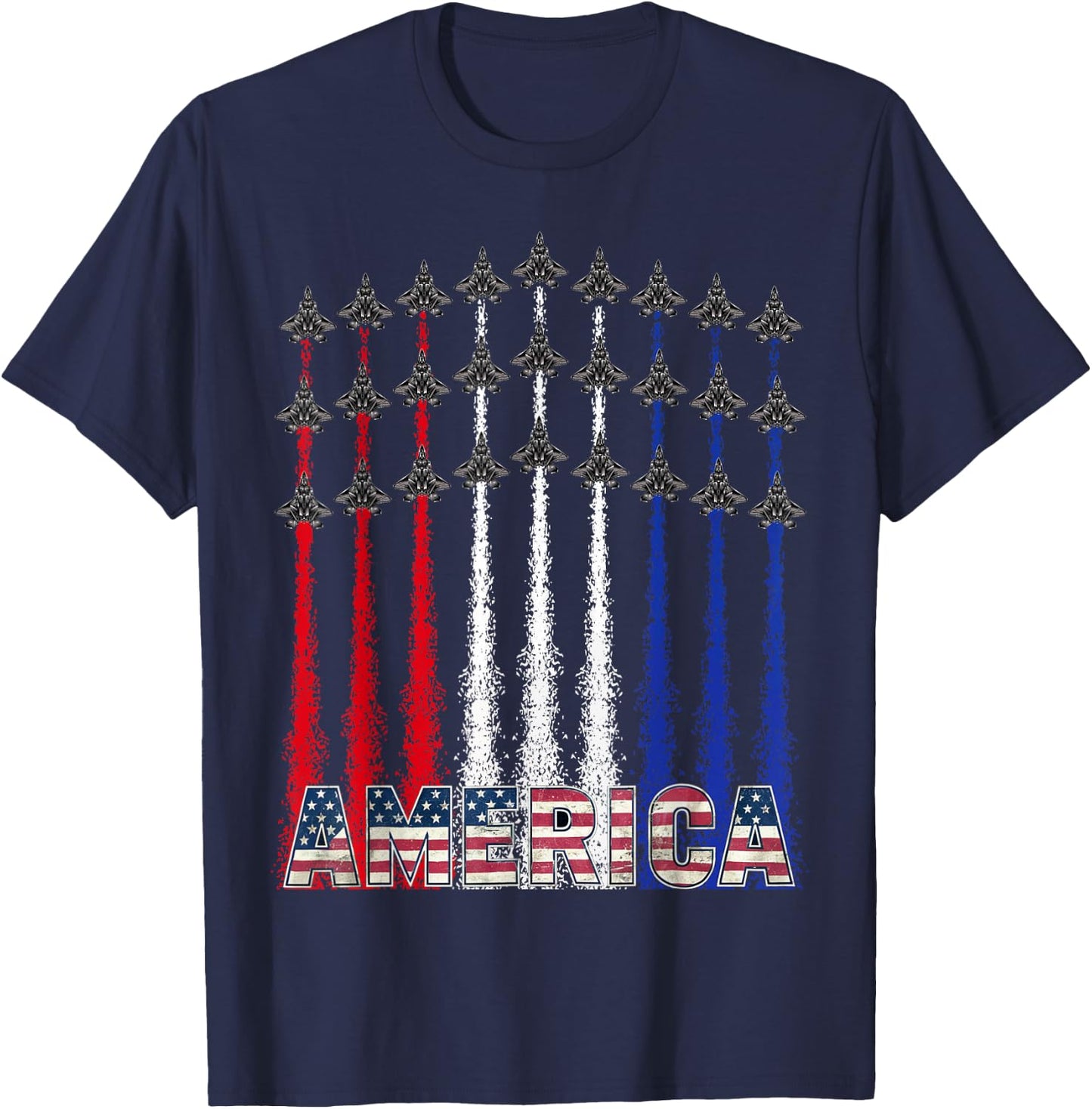 Patriotic Shirts For Boys Jet 4th Of July Shirts USA T-Shirt - T-Shirt | Navy
