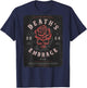 Urban Hip Hop Vintage Hipster Y2K Back Print Streetwear Rose T-Shirt - T-Shirt | Navy
