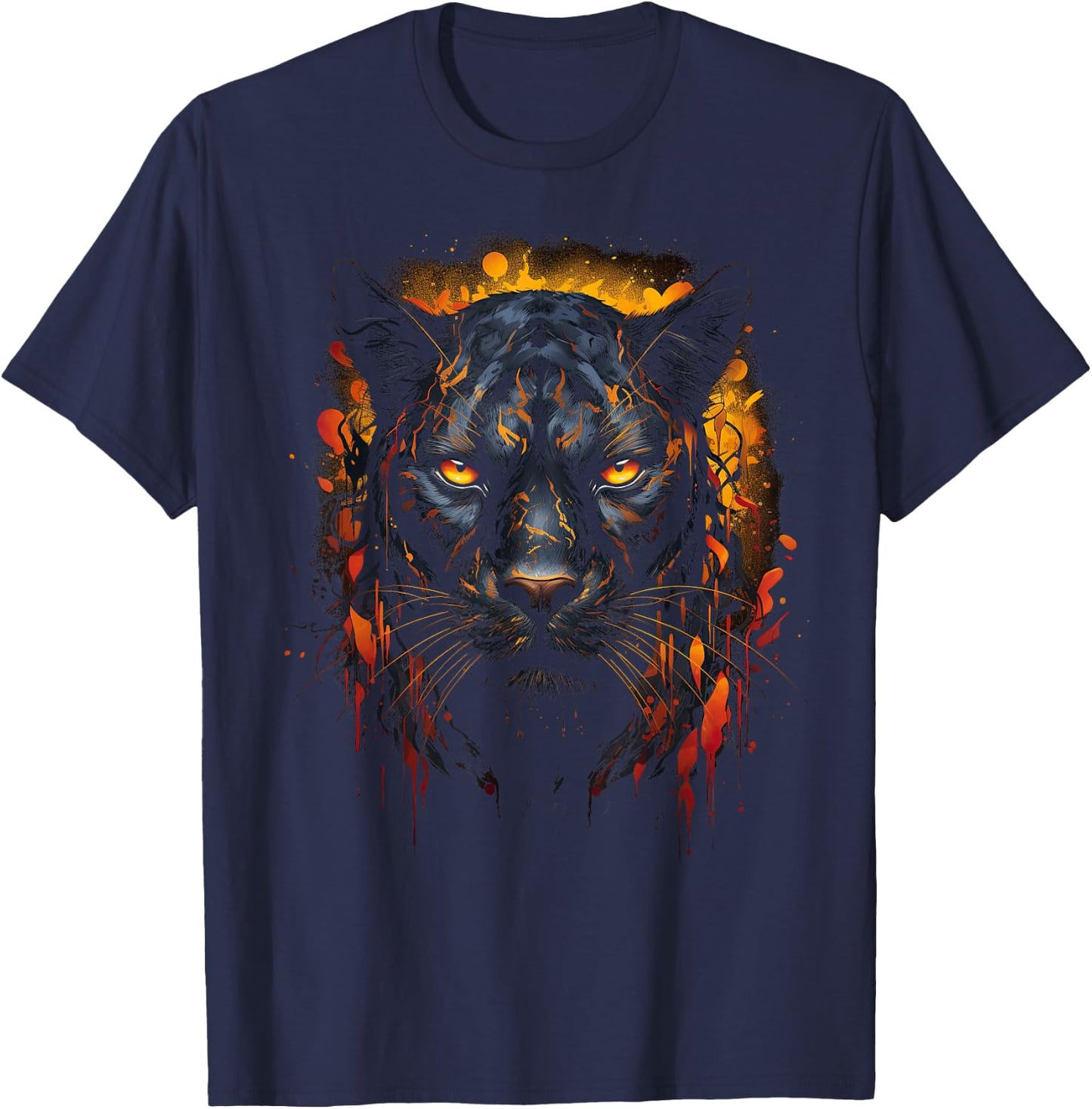 Panther with beautiful eyes black panthers T-Shirt - T-Shirt | Navy