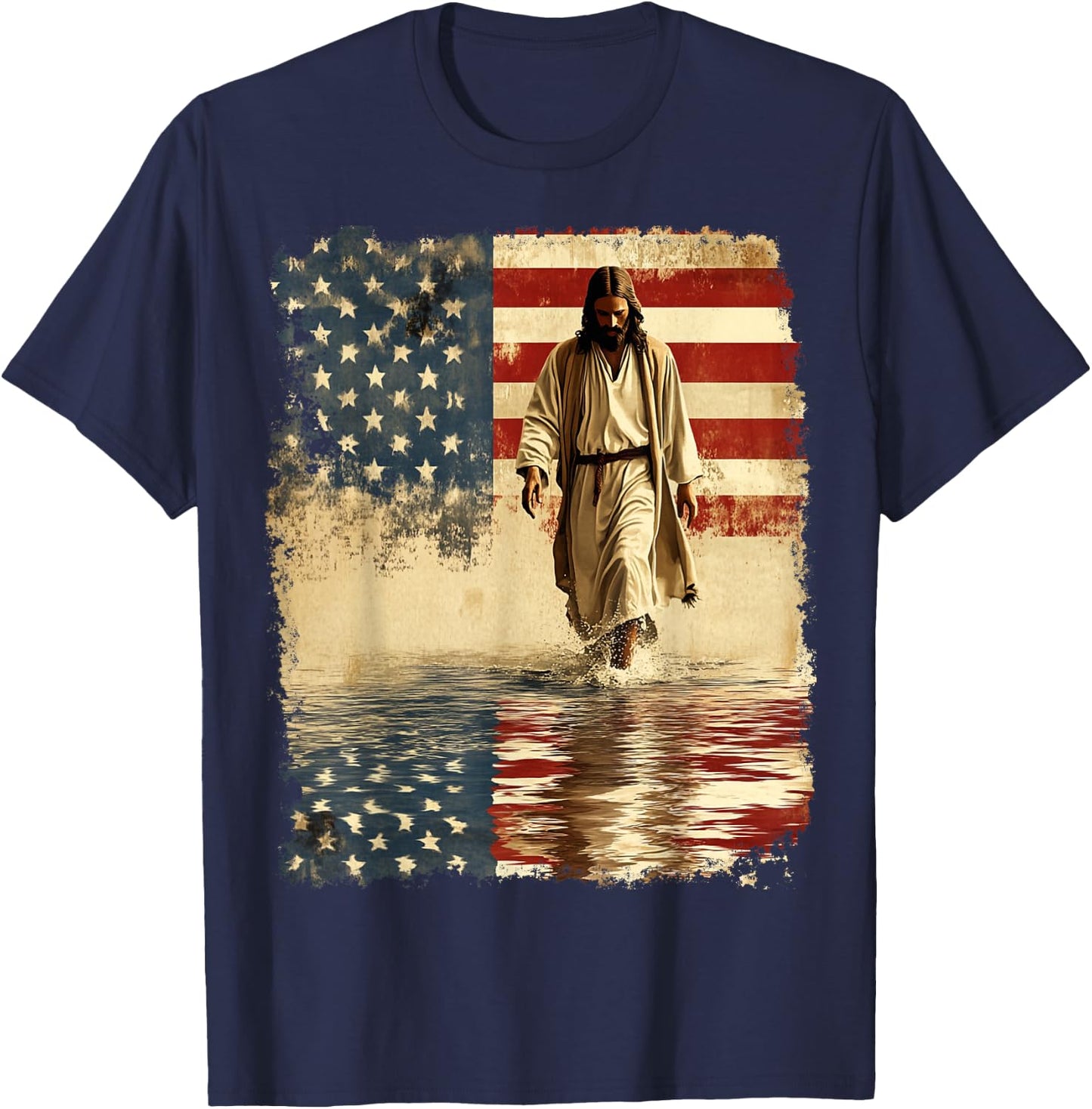 USA Jesus Christ T-Shirt - T-Shirt | Navy