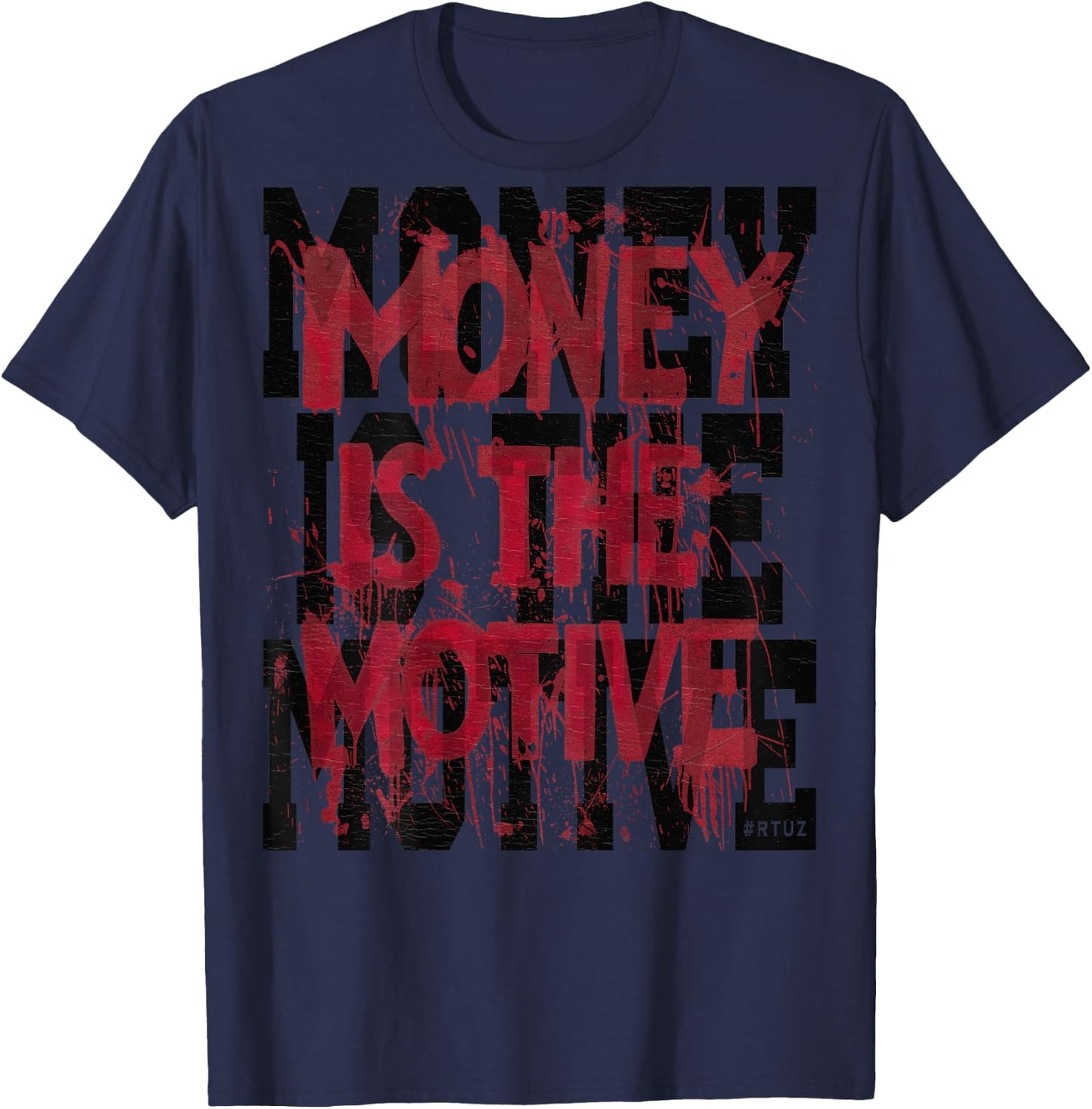 Hip Hop Urban Y2K Retro Vintage Edgy Back Print Streetwear T-Shirt - T-Shirt | Navy