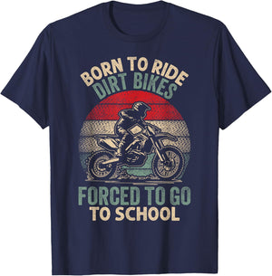 Cool Dirt Bike Art For Kids Men Motocross Dirtbike Rider T-Shirt - T-Shirt | Navy