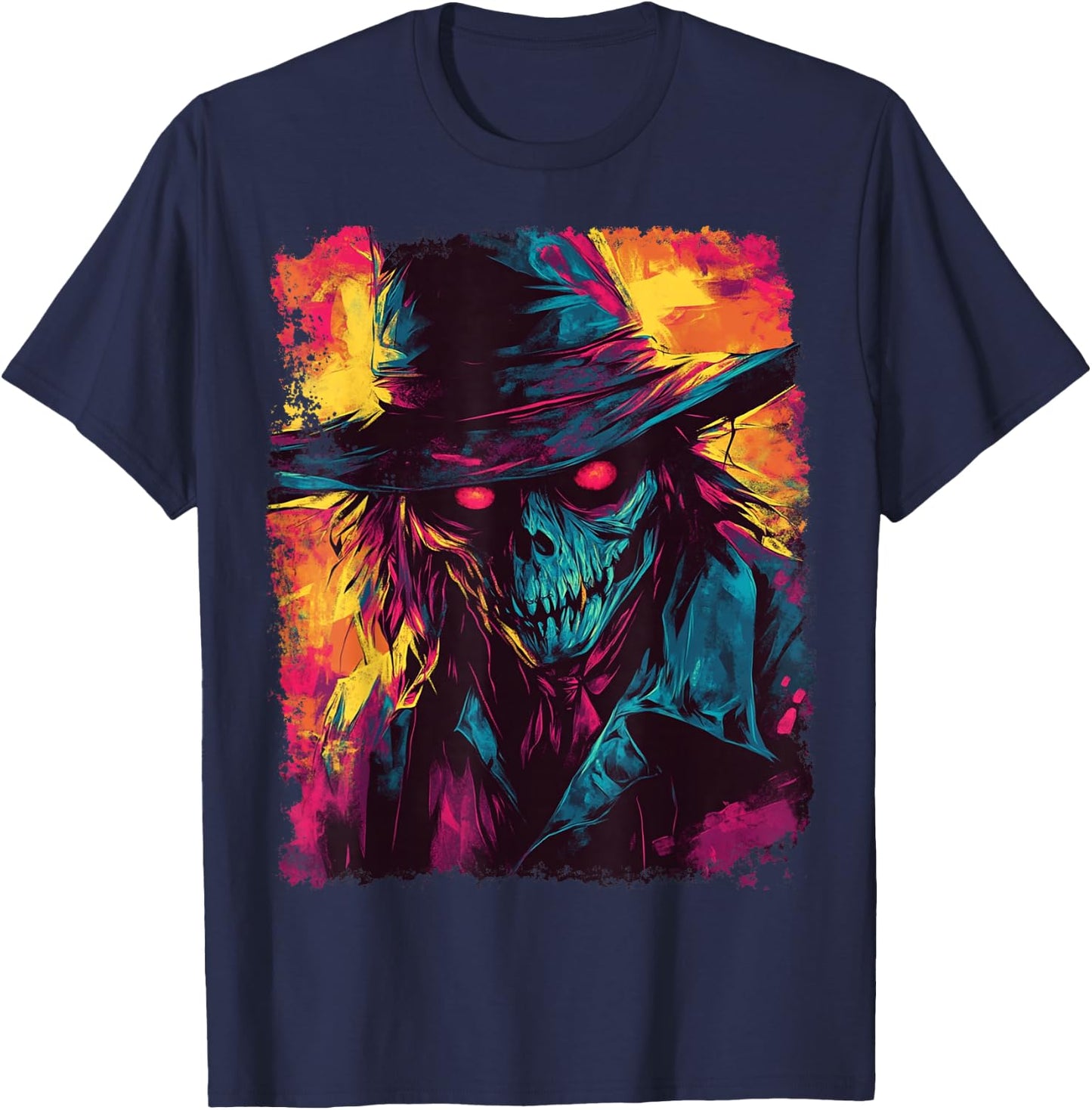 Halloween Scarecrow T-Shirt - T-Shirt | Navy