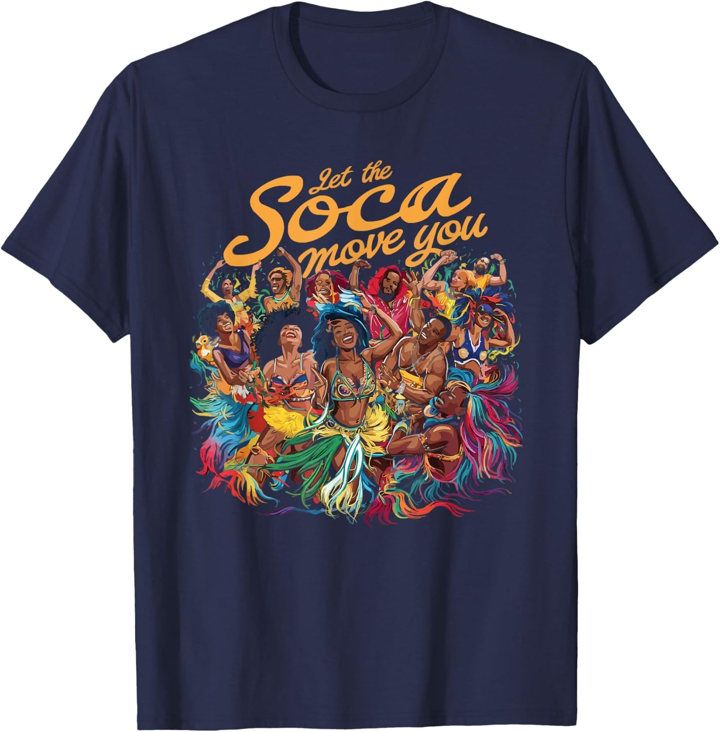 Soca Dancing Trinidad And Tobago Dancer Soca Music T-Shirt - T-Shirt | Navy