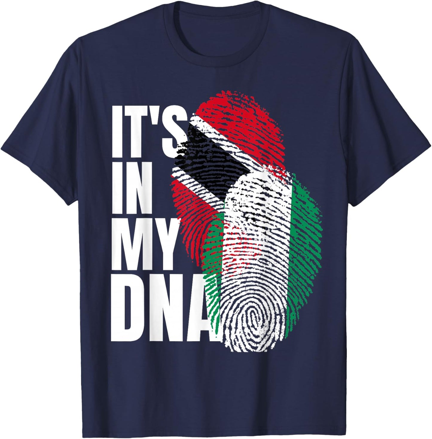 Trinidadian And Nigerian Mix DNA Heritage Flag T-Shirt - T-Shirt | Navy