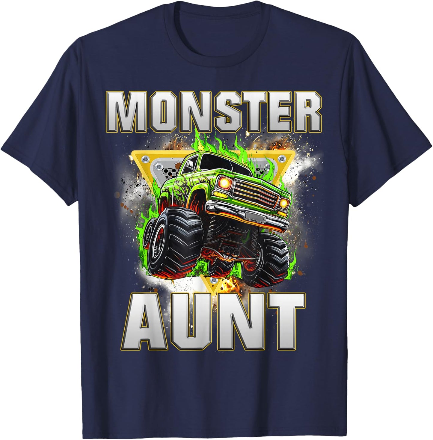 Monster Truck Aunt Monster Truck Are My Jam Kids Adults T-Shirt - T-Shirt | Navy