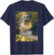 Monet's The Parc Monceau Modern Art Famous Painting T-Shirt - T-Shirt | Navy