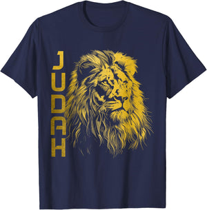 Lion Of Judah Hebrew Israelite Christian Jewish African YHWH T-Shirt - T-Shirt | Navy